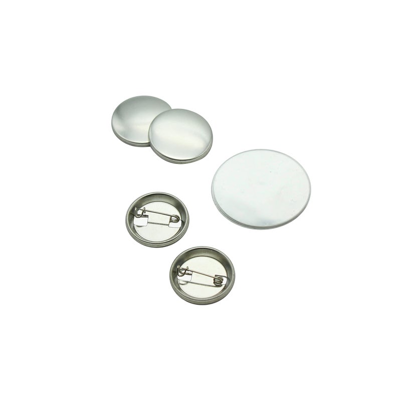 ChiButtons 25mm Metric System Metal Pin Badge Button with Pre-Assembled Pin-Back, Upper Shell & Mylar Film (Official ChiButtons Supplies, 500 Sets) - Image 3
